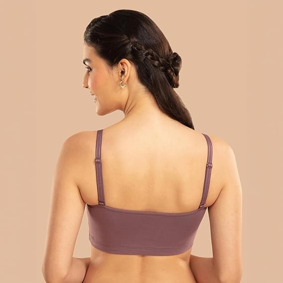NYKD Everyday Wireless & Non-Padded Easy Breezy Slip-On Cotton T-Shirt Bra for Women Full Coverage - NYB165a